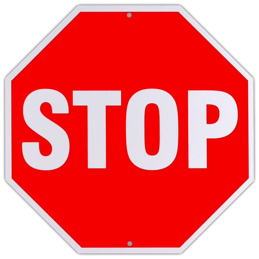 Stop Sign, Street Slow Warning Reflective Signs, 12